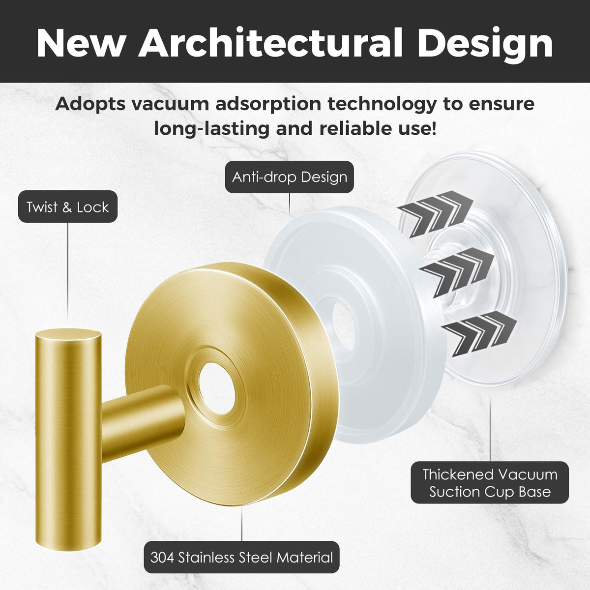 WingWider towel hooks removable design keeps bathroom neat without wall damage.