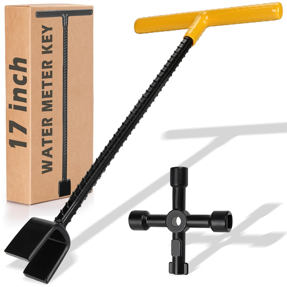 Winisok 17-inch water meter key with extended length for easy curb valve access.