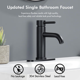 WINKEAR faucet with flexible hoses for easy under-sink routing