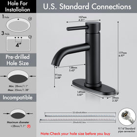 WINKEAR faucet with pop-up drain for clean drainage control
