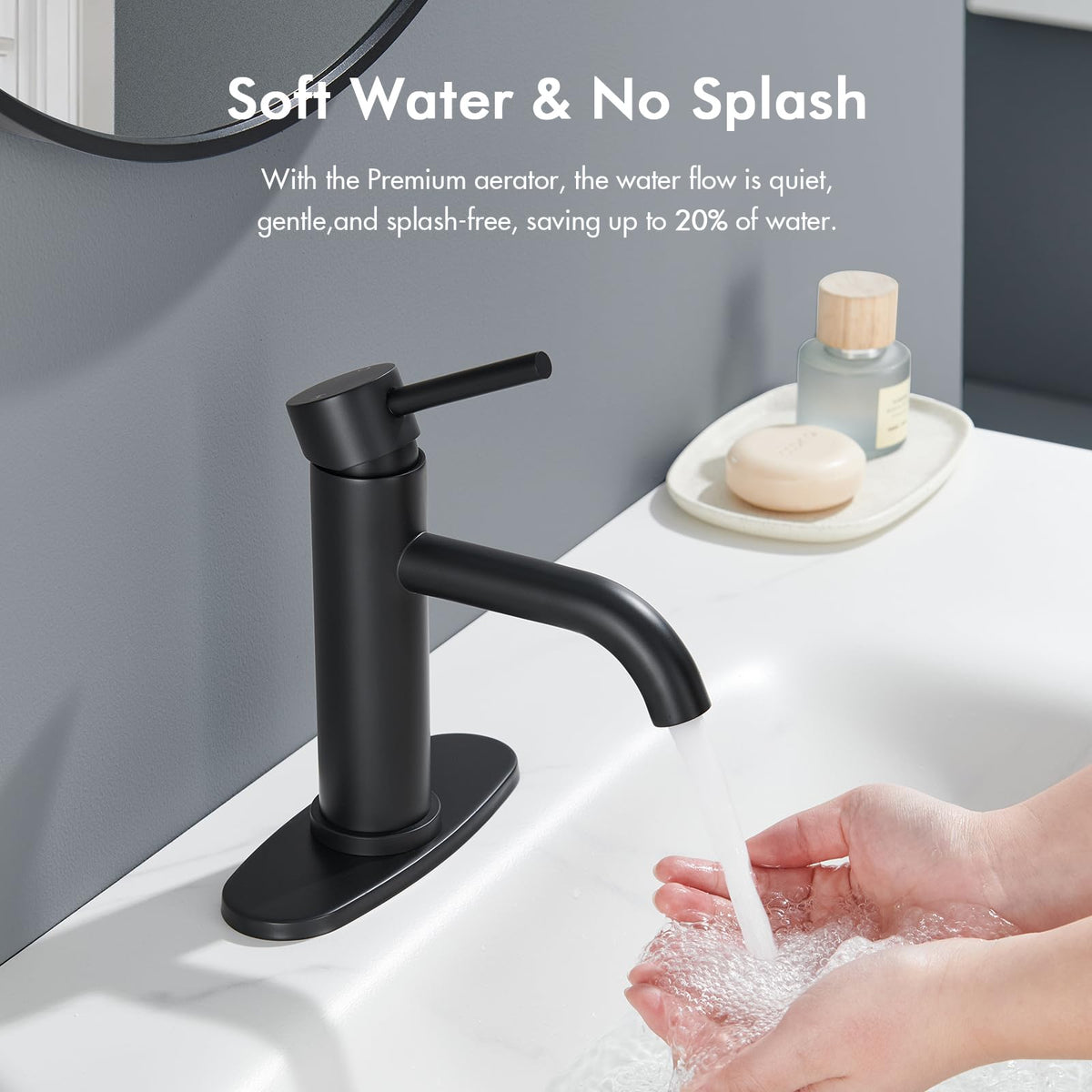 WINKEAR matte black finish that resists fingerprints and water spots