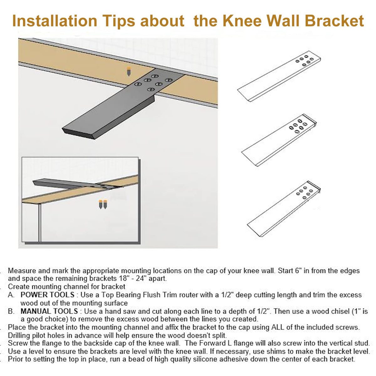 WINKER Countersunk screws allow flush installation for a clean look.