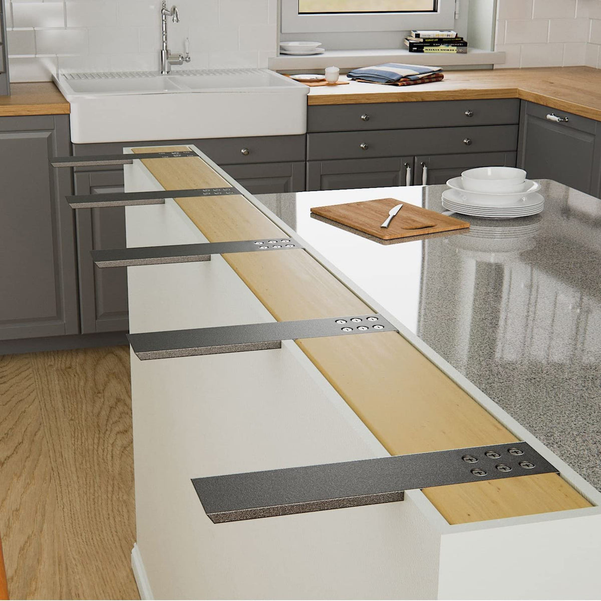 WINKER Includes all screws for easy, ready-to-install knee-wall mounting.