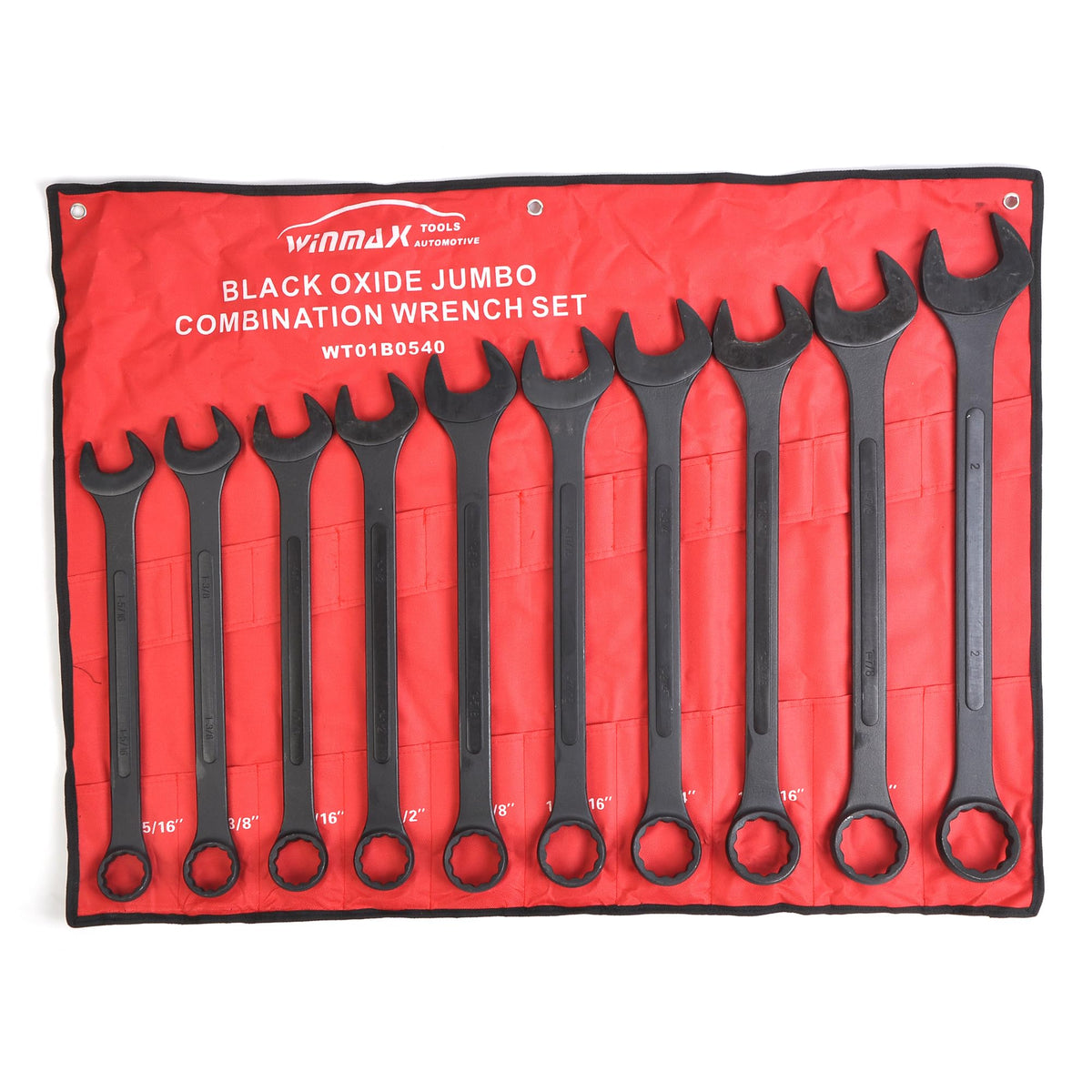 WINMAX TOOLS AUTOMOTIVE jumbo wrench set in use on large fasteners.