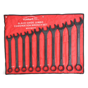 WINMAX TOOLS AUTOMOTIVE jumbo wrench set in use on large fasteners.