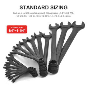 WINMAX SAE wrenches with 15-degree offset for improved leverage