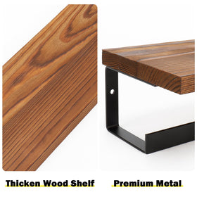 Winmien wooden shelf close-up shows natural grain and sturdy surface.