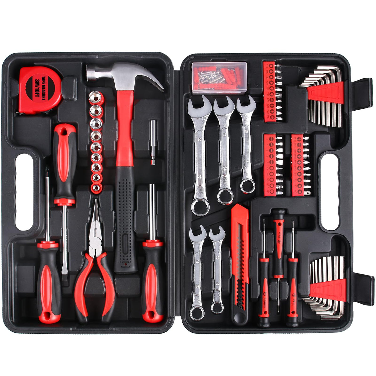 WINNER 175-piece kit close-up with wrenches and screwdrivers for quick repairs