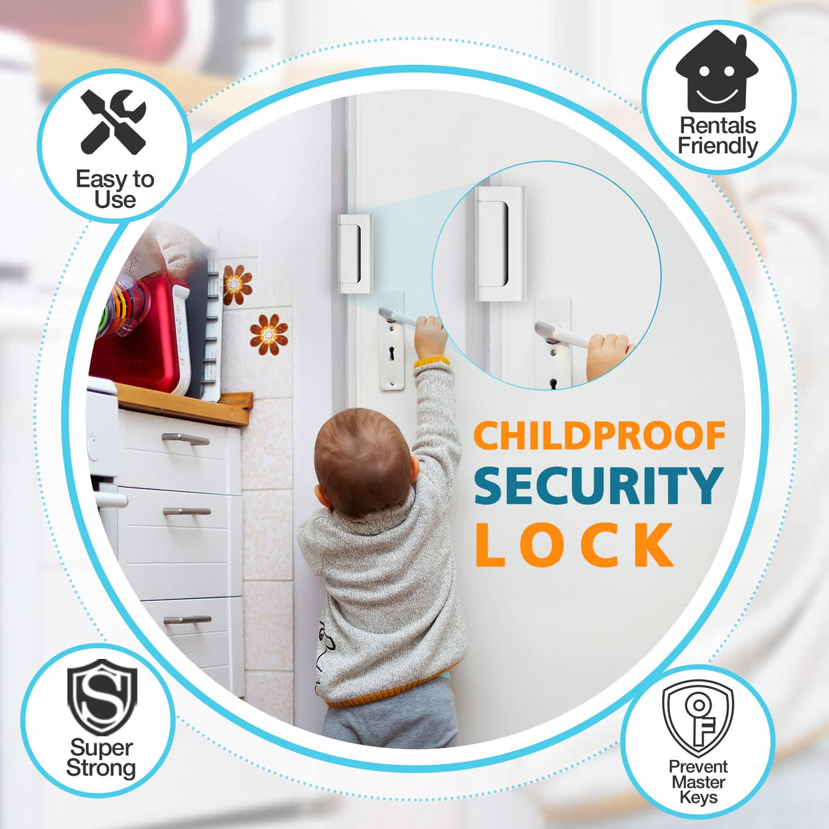 WINONLY keyless door security lock offers convenient access.