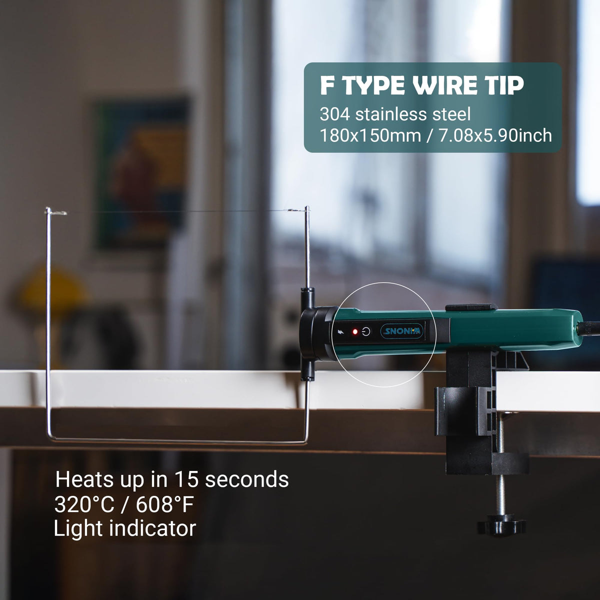 WINONS foam cutting in action demonstrates fast heat up and clean edge