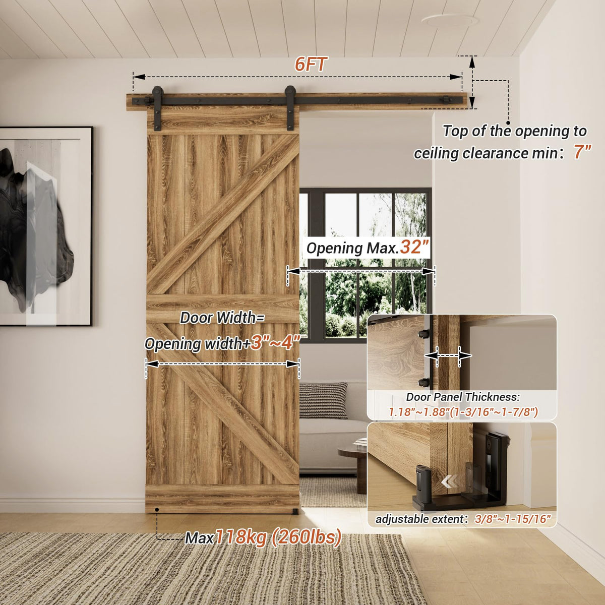 WINOVERCO wall mount rail with rust-resistant coating for long-lasting use