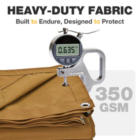 Winpull tarp used as trailer cover shows secure fit with spaced grommets.