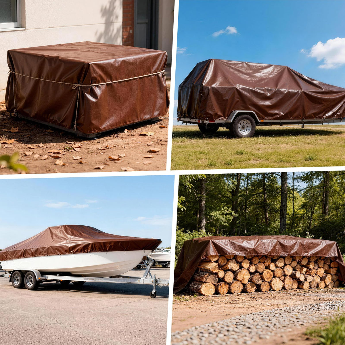 Winpull multipurpose tarp suits camping, ground sheets, and shelters.