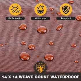 Winpull reinforced edges resist tearing during windy installations.