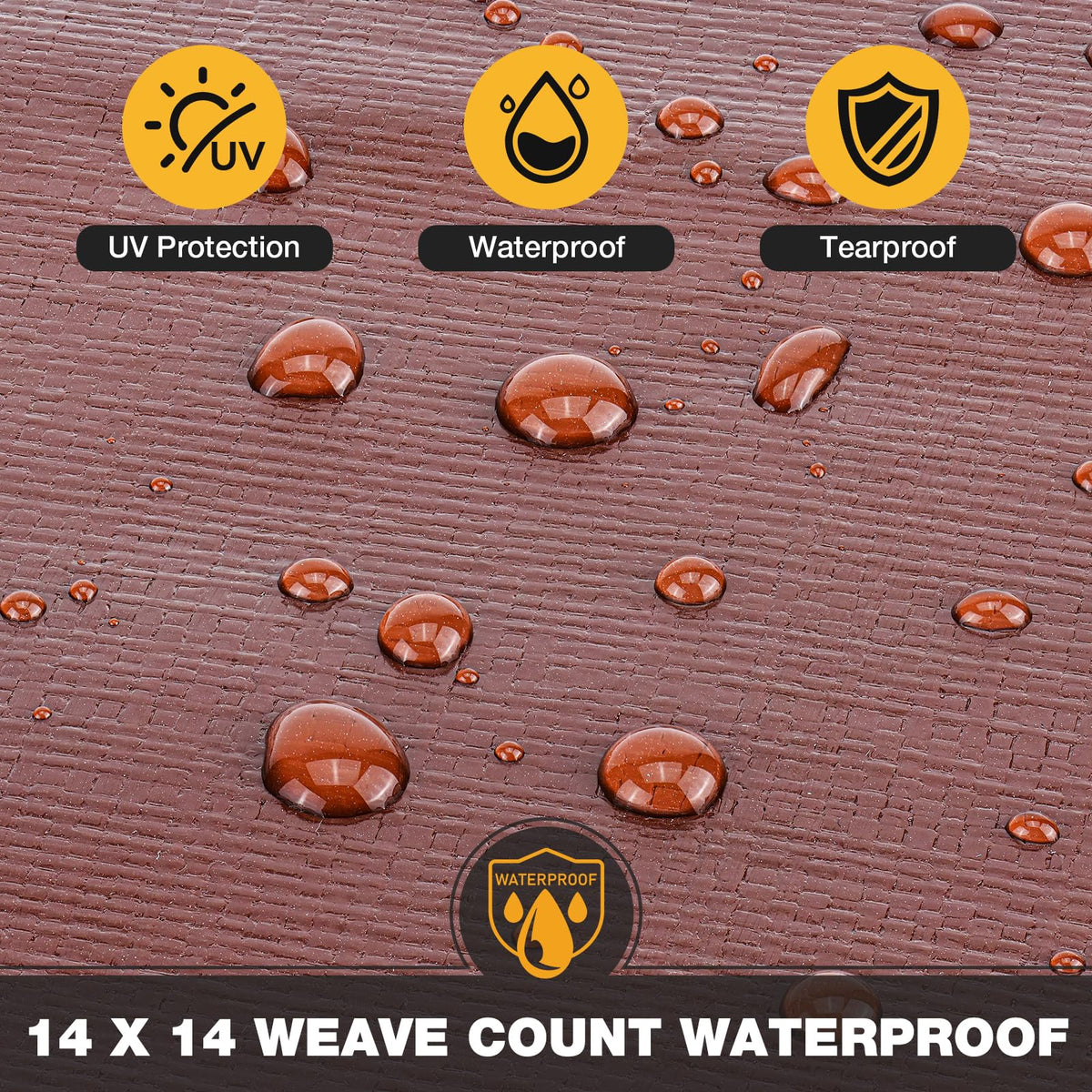 Winpull tarp thickened PVC waterproof layer keeps gear dry during downpours