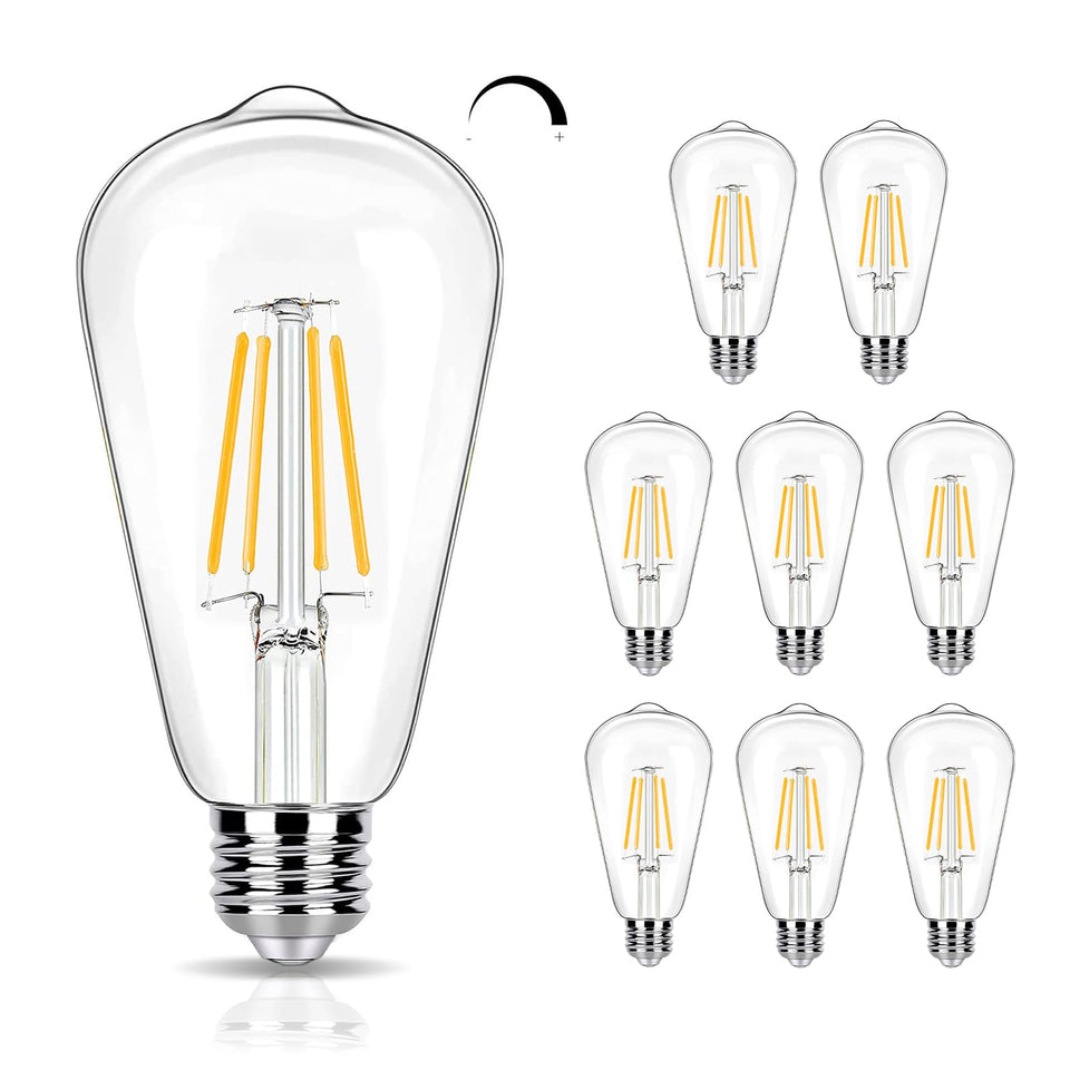 winsaLED 8-pack dimmable Edison bulbs for cozy living spaces