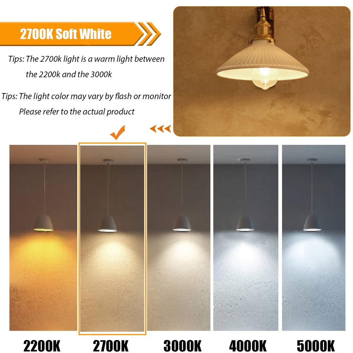 winsaLED dimmable filament bulbs compatible with most dimmers for adjustable ambience