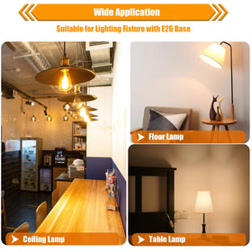 winsaLED clear bulbs create ambient lighting for indoor fixtures