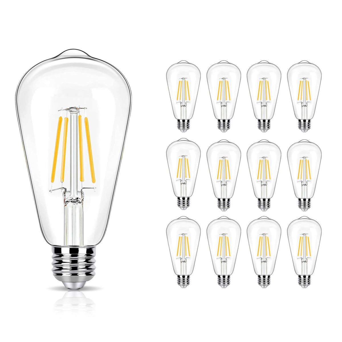 winsaLED ST19 teardrop bulb with clear glass for vintage ambiance