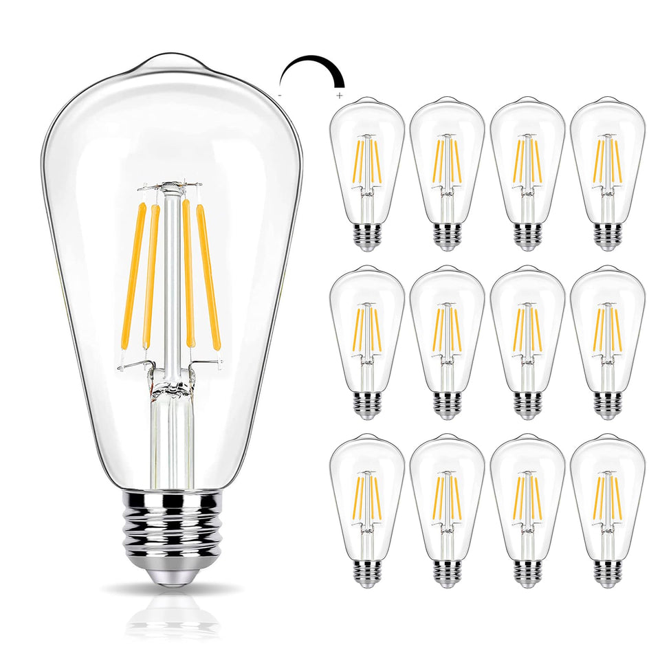winsaLED 12-pack dimmable bulbs with 2700K soft white glow for cozy interiors