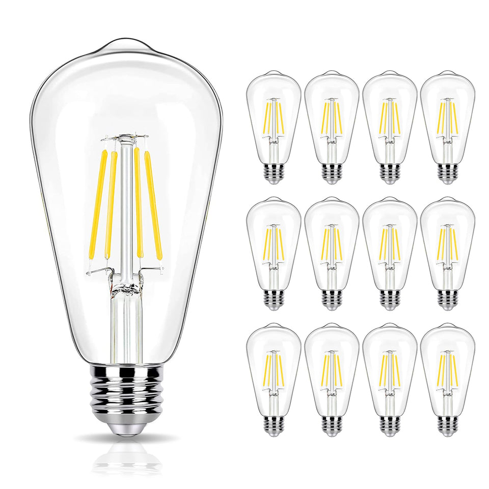 winsaLED 4W LED Edison bulb teardrop top close-up for retro lighting.