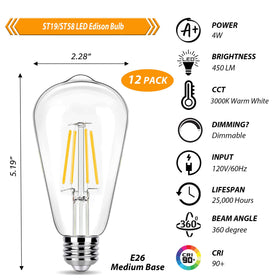 winsaLED filament dimmable LED bulb offers smooth brightness control for cozy evenings
