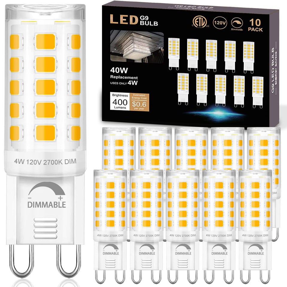 Winshine dimmable G9 LED bulb 2700K soft white glow for cozy ambiance.