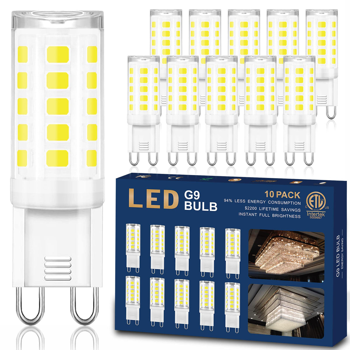 Winshine G9 LED bulb 360 beam for chandeliers and sconces, delivering wide, shadow-free illumination.