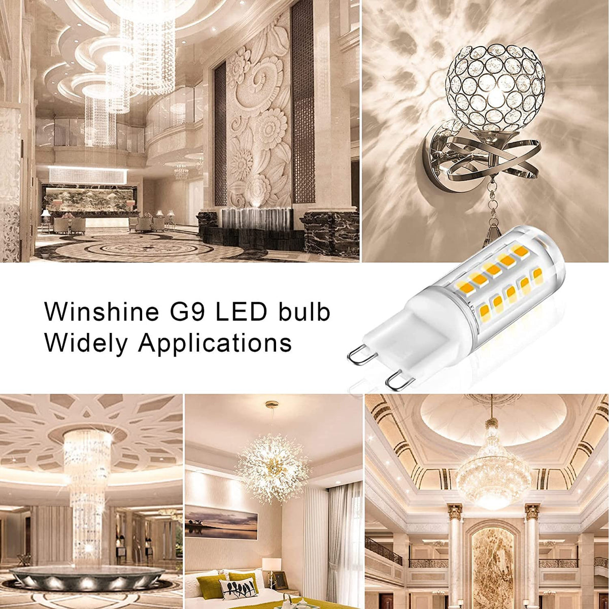 Winshine G9 LED bulb 4000K natural daylight ideal for tasks and contrast