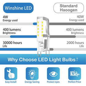 Winshine G9 LED bulb in kitchen fixture yields accurate color rendering