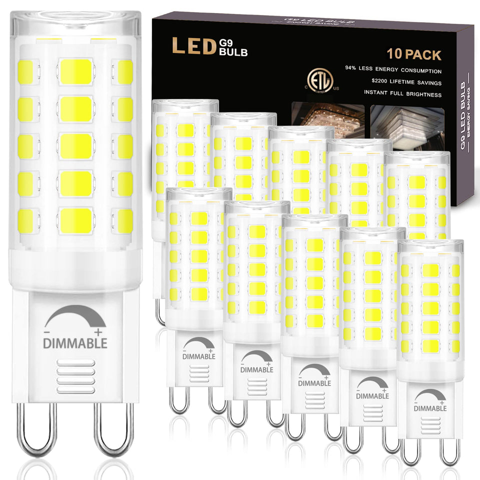 Winshine G9 LED bulb pack front view highlighting daylight 6000K efficiency
