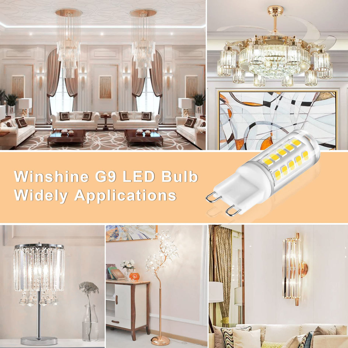 Winshine G9 LED bulb non-dimmable for steady home lighting.