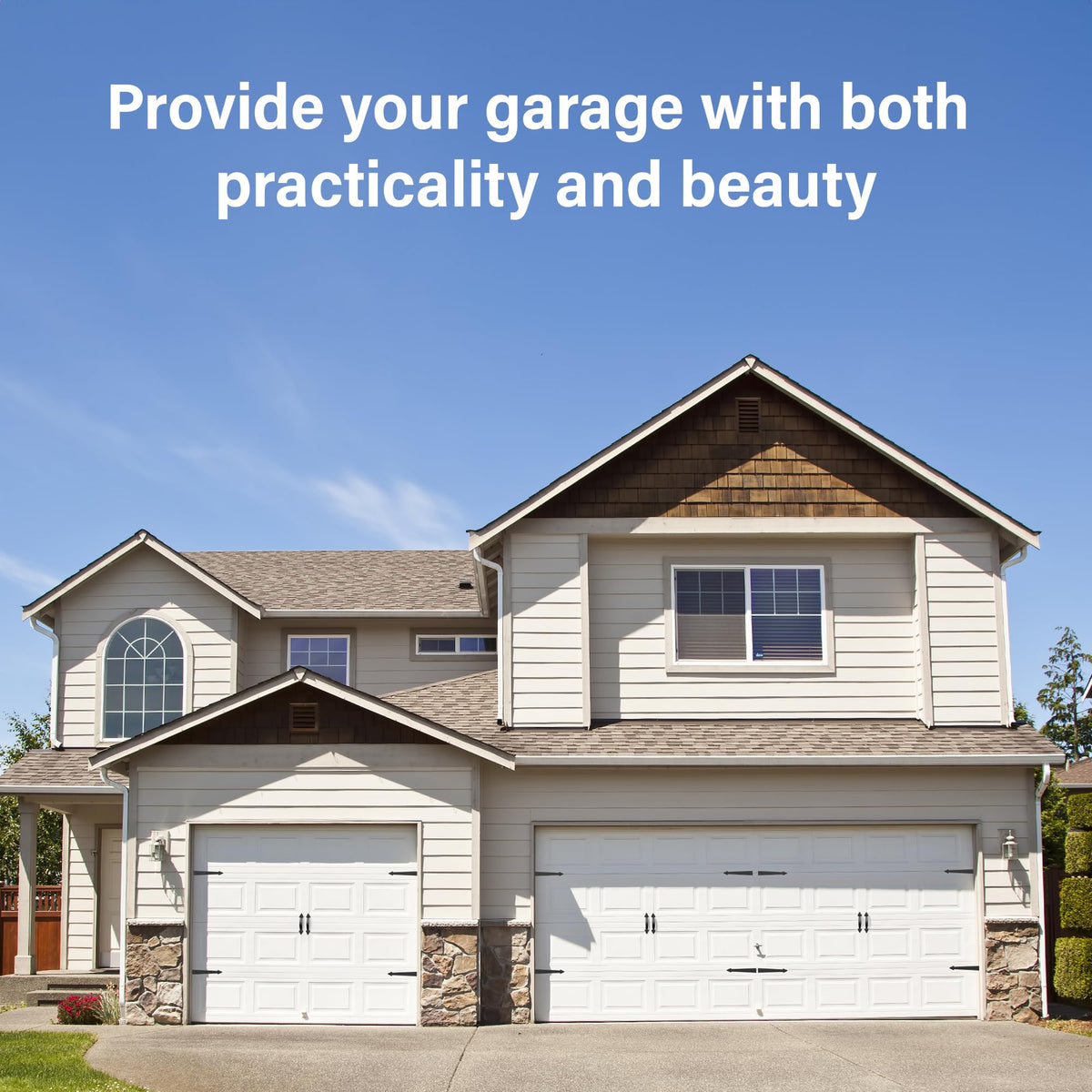 WINSOON black finish texture detail showcases modern garage door look.