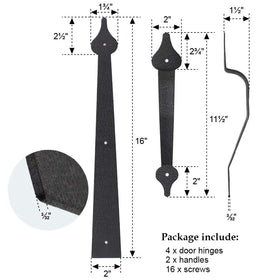 WINSOON decorative hardware set fits carriage gate surfaces for versatile decor