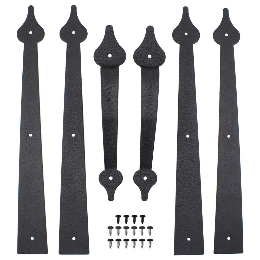 WINSOON decorative metal garage hardware kit enhances curb appeal with a sturdy black finish