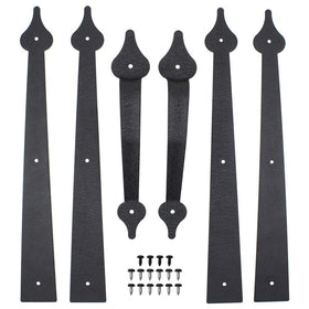 WINSOON decorative metal garage hardware kit enhances curb appeal with a sturdy black finish