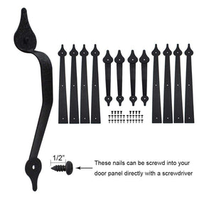 WINSOON hardware kit contents neatly displayed including screws for quick installation.