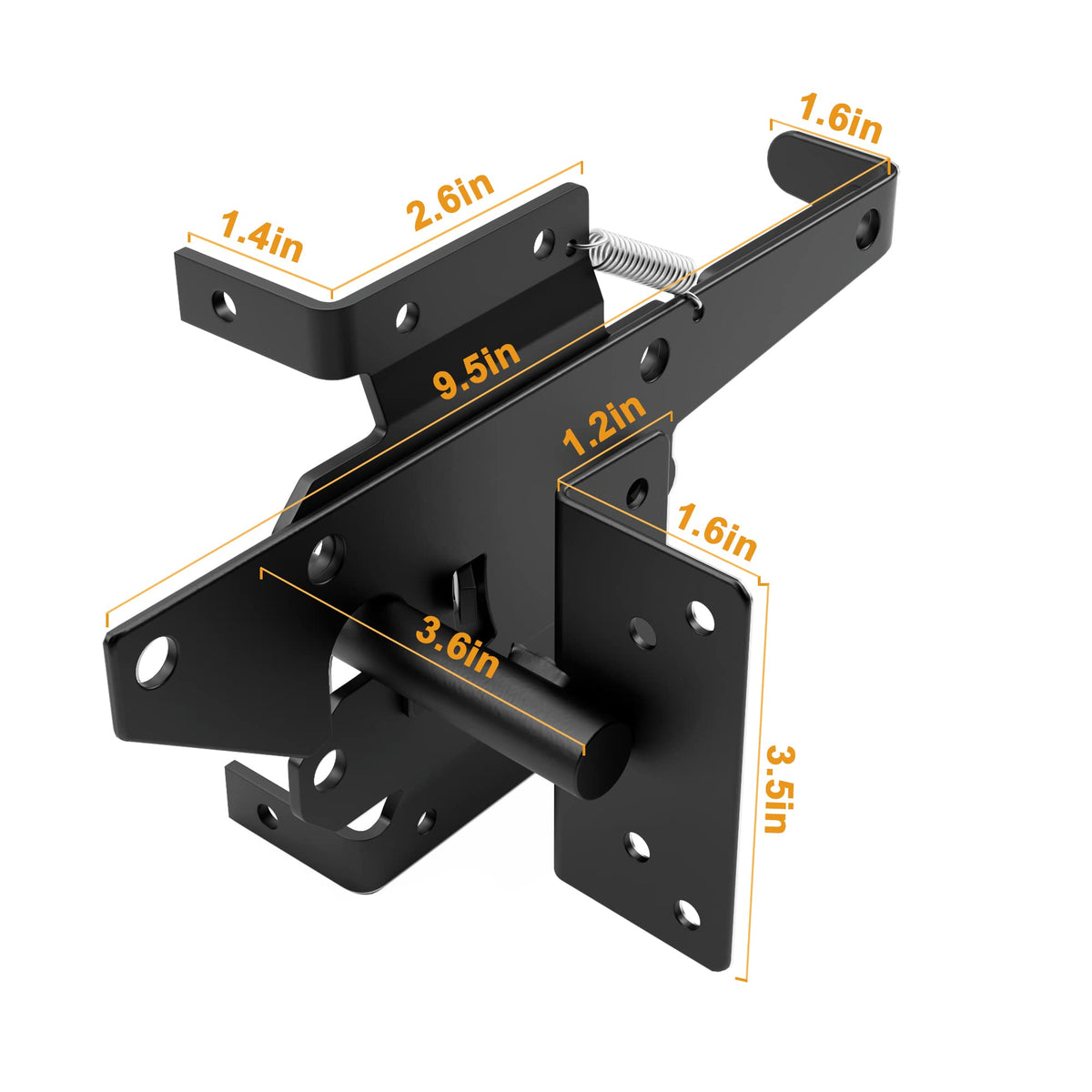 WINSOON complete gate hardware kit with hinges, latches, and tools for setup.