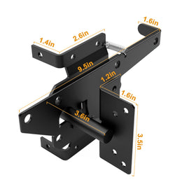 WINSOON complete gate hardware kit with hinges, latches, and tools for setup.