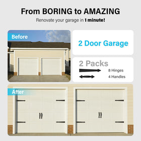 WINSOON two-car garage door accents enhancing curb appeal