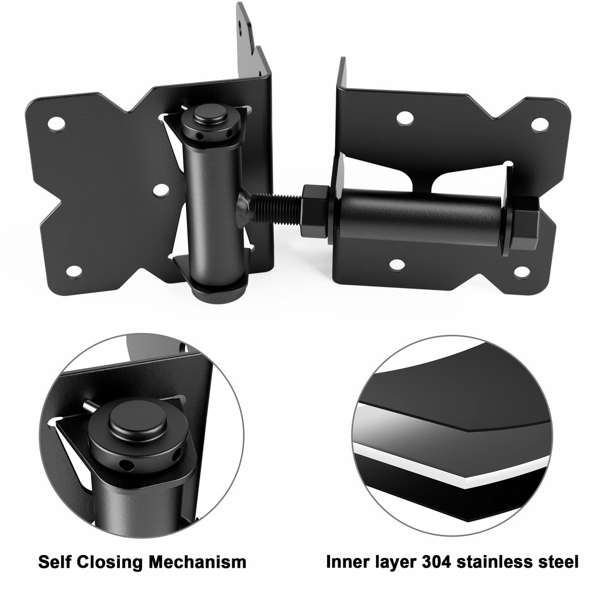 WINSOON vinyl gate installation hardware kit designed for quick screw-in mounting.