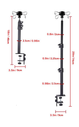 Wintopro table clamp demonstrates secure anti-slip mounting on a workbench.