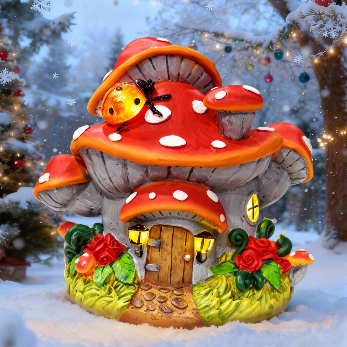 WINTS solar mushroom house indoor outdoor versatility for home decor