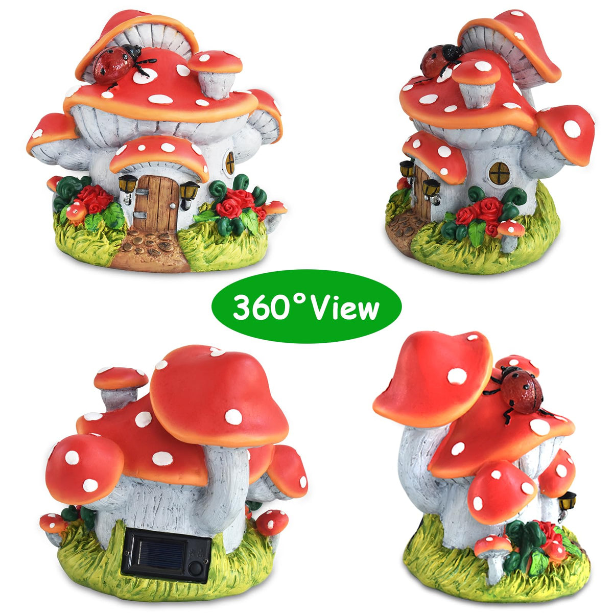 WINTS solar mushroom house weatherproof design withstands rain and snow