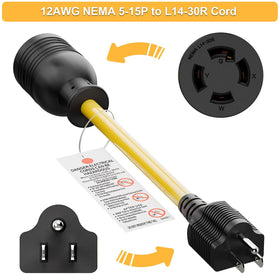 WINXUS locking L14-30R connector shown for secure generator connections