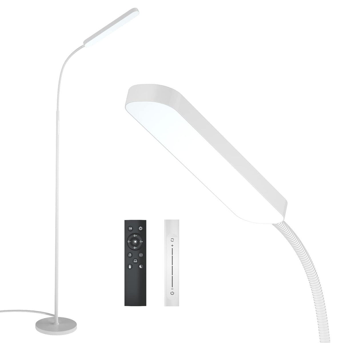 Wio-Mio floor lamp delivering bright reading light for evenings in the living room