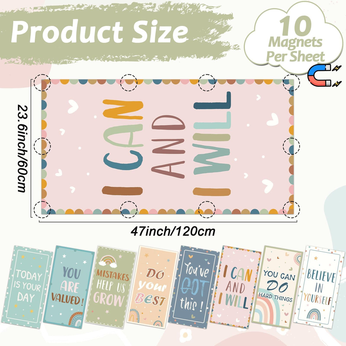 Wiooffen boho light cover with positive sayings enhances study focus