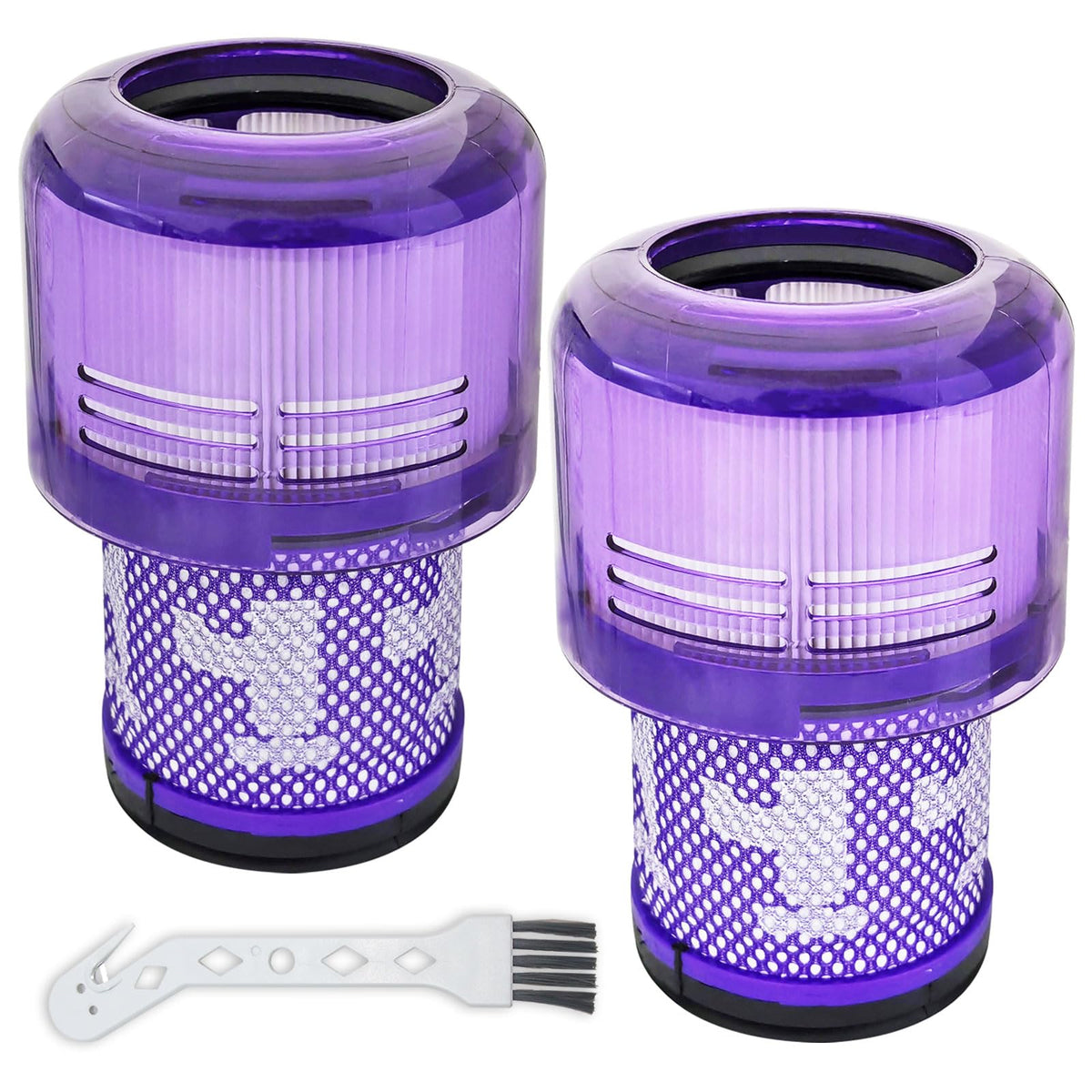 Wipenow v11/v15 filter replacement pack for Dyson improves filtration and maintenance efficiency