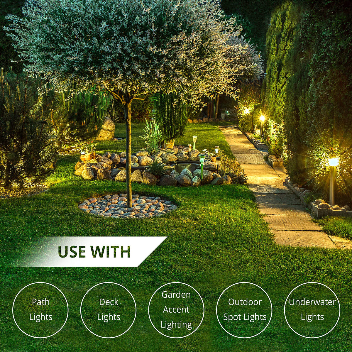Wirefy outdoor direct burial wire installed in soil for durable lighting.