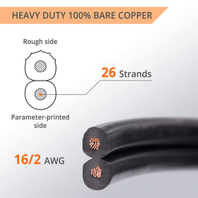 Wirefy pure copper conductor for durable outdoor lighting